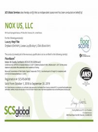 FLOORSCORE SCS-FS-04180 NOX US, LLC LVT 2018 ORCHID+, ECOCLICK+, ECOLAY+